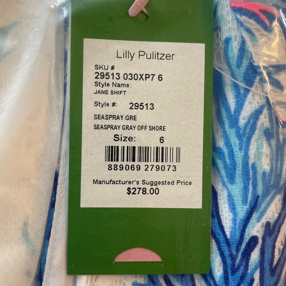 Lilly Pulitzer Jane Shift Dress Seaspray - Picture 5 of 5